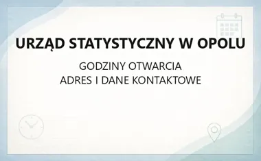 Urząd Statystyczny w Opolu - kontakt, godziny, informacje