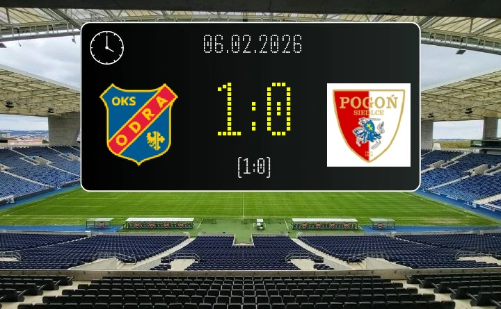 Odra Opole - Pogoń Siedlce - mecz w Betclic 1. liga zakończony 1-0