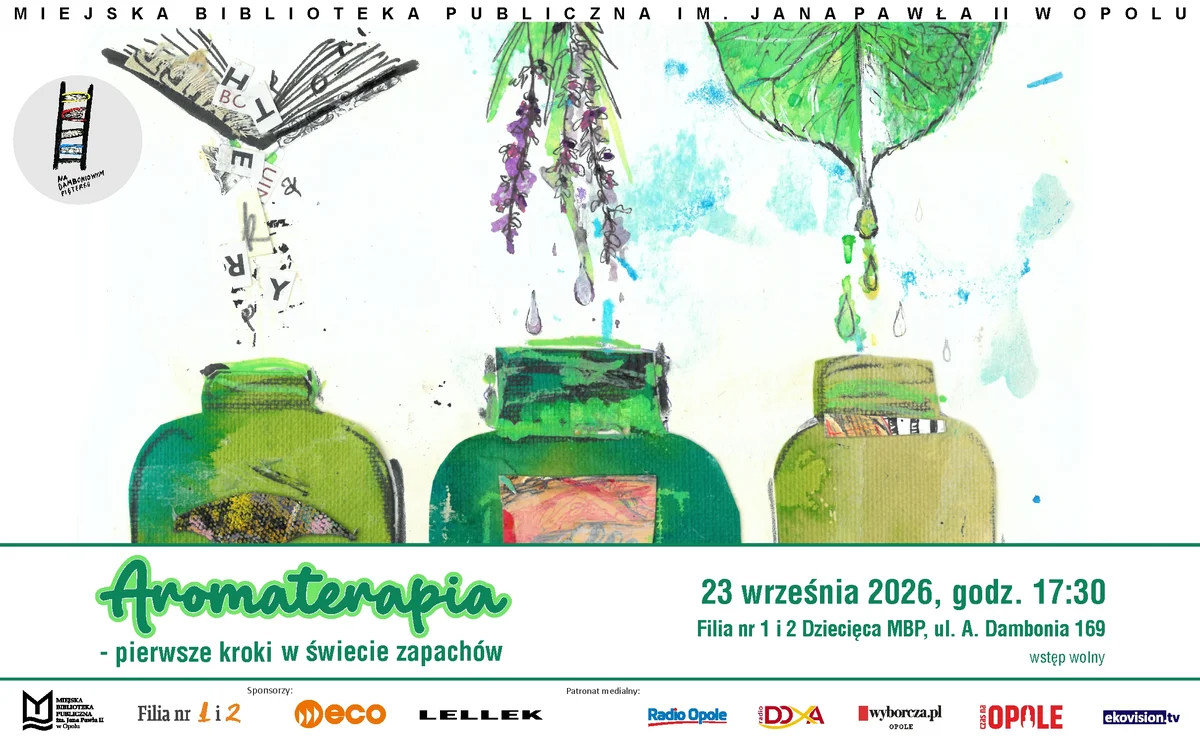 Grafika promocyjna wydarzenia Aromaterapia – pierwsze kroki w świecie zapachów
