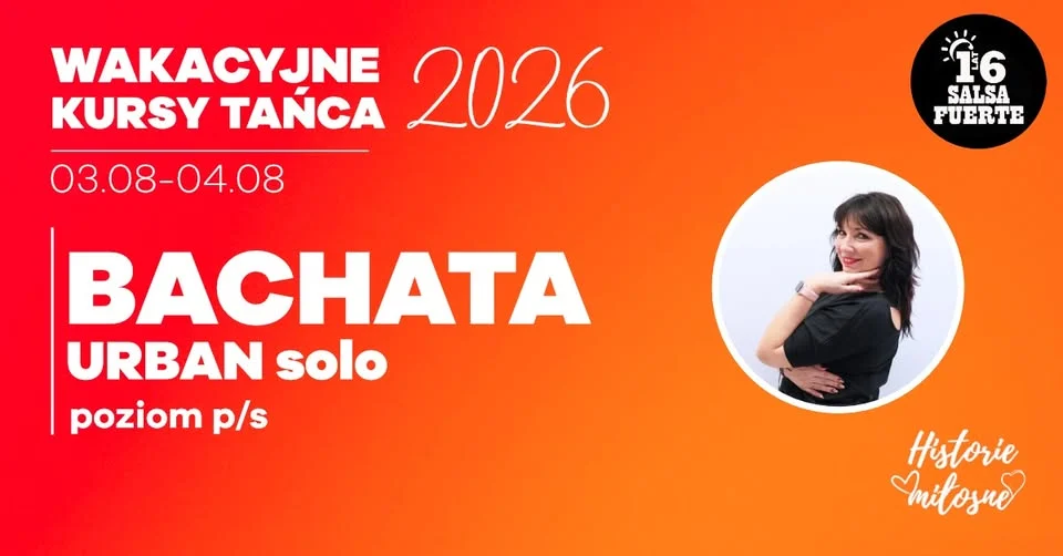 Grafika promocyjna wydarzenia BACHATA URBAN solo – intensywny kurs