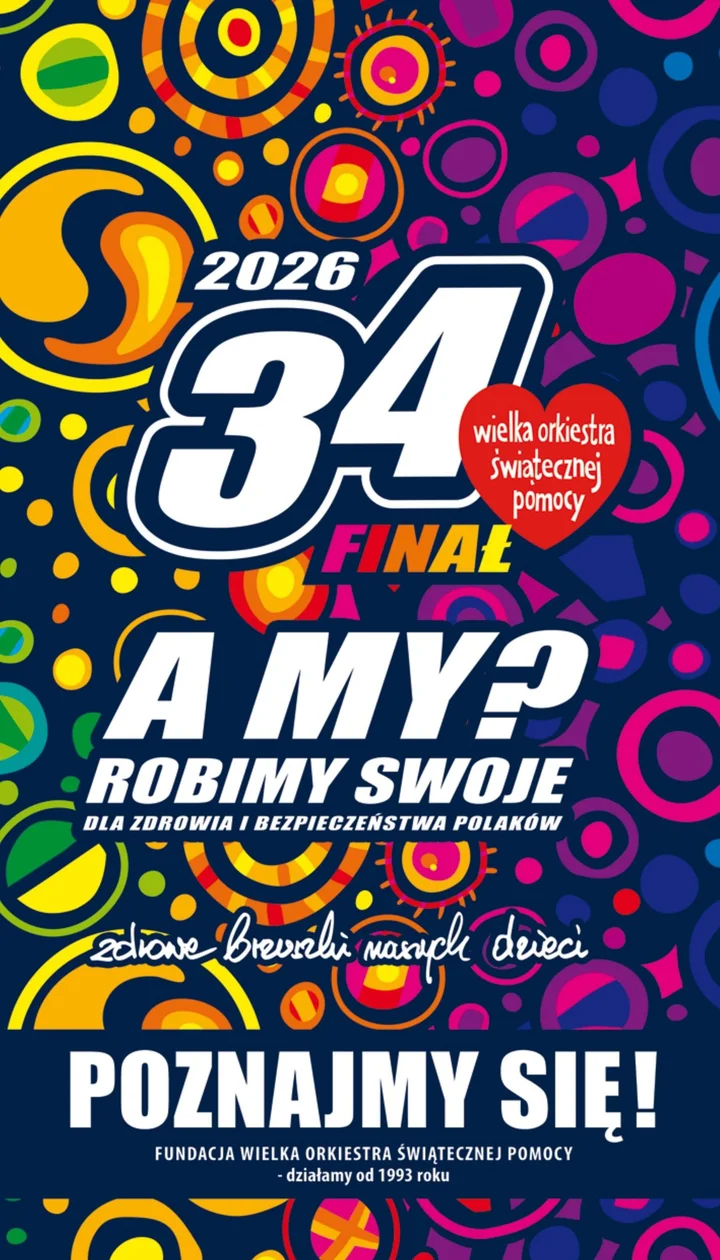 Grafika promocyjna wydarzenia Bank WOŚP Opole — liczenie zebranych środków podczas Finału