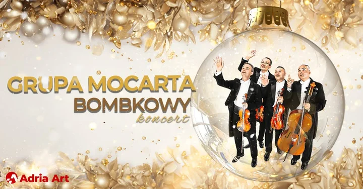 Grafika promocyjna wydarzenia Bombkowy Koncert Grupy MoCarta w Opolu — świąteczne spotkanie z humorem