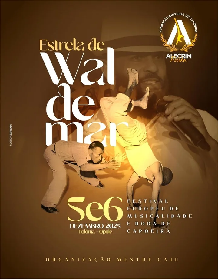 Grafika promocyjna wydarzenia Estrela de Waldemar — Europejski festiwal muzykalności i rodas capoeira 2025