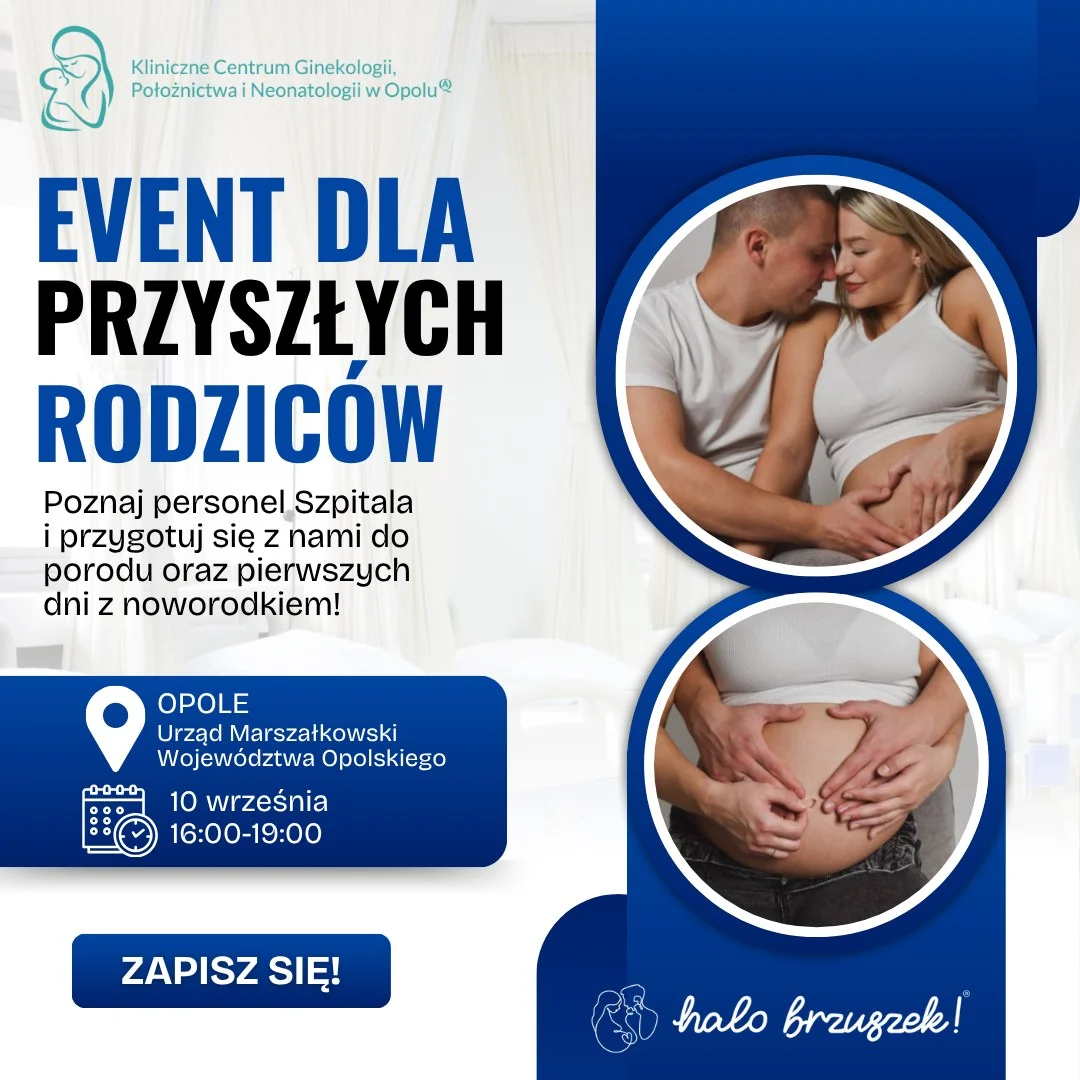 Grafika promocyjna wydarzenia Event dla przyszłych rodziców w Opolu