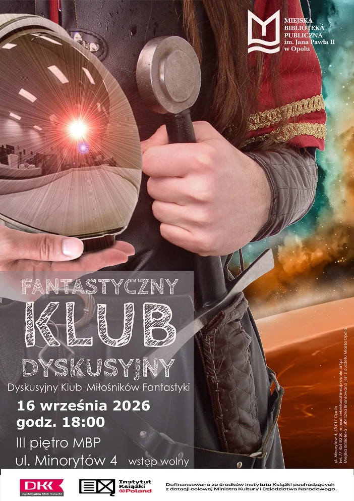 Grafika promocyjna wydarzenia FANTASTYCZNY KLUB DYSKUSYJNY czyli Dyskusyjny Klub Miłośników Fantastyki