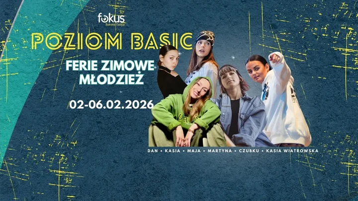 Grafika promocyjna wydarzenia FERIE ZIMOWE W FOKUSIE – POZIOM BASIC w Opolu (2–6 lutego 2026)