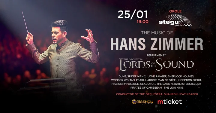 Obrazek przedstawia grafikę promocyjną wydarzenia Koncert muzyki Hansa Zimmera w Opolu