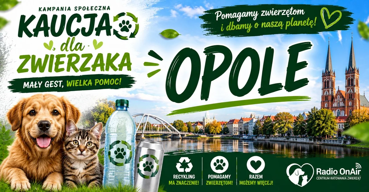 Grafika promocyjna wydarzenia Kaucja dla Zwierzaka w Opolu: zbiórka