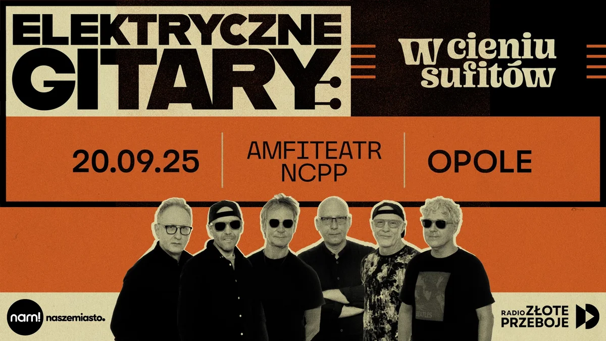 Grafika promocyjna wydarzenia Koncert Elektrycznych Gitar w Opolu jesienią 2025