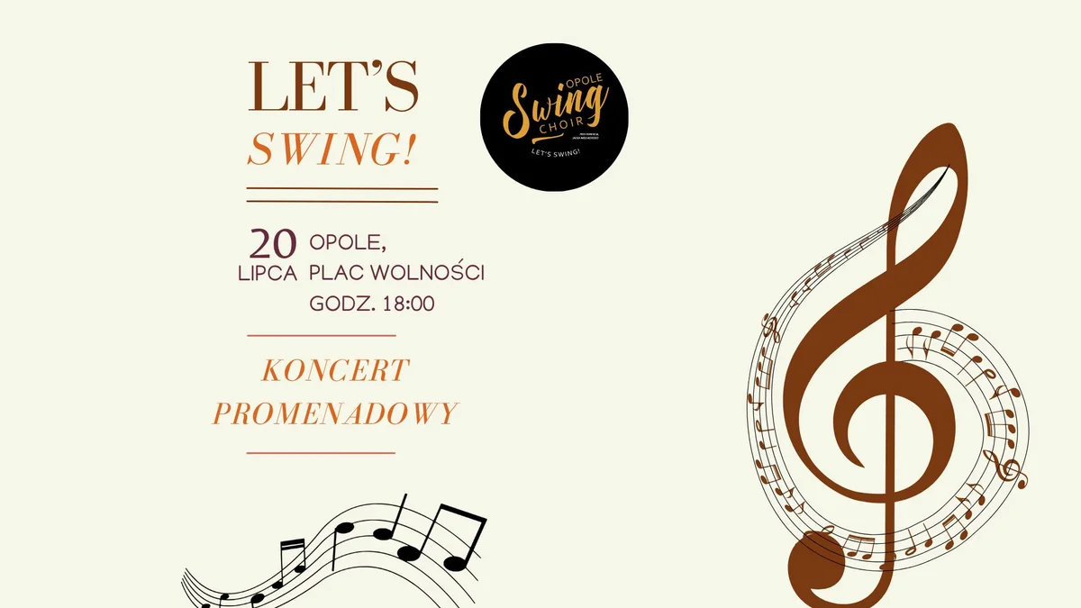 Grafika promocyjna wydarzenia Koncert Opole Swing Choir z wielkimi standardami jazzowymi