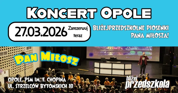 Grafika promocyjna wydarzenia Koncert Pana Miłosza w Opolu — 27 marca 2026