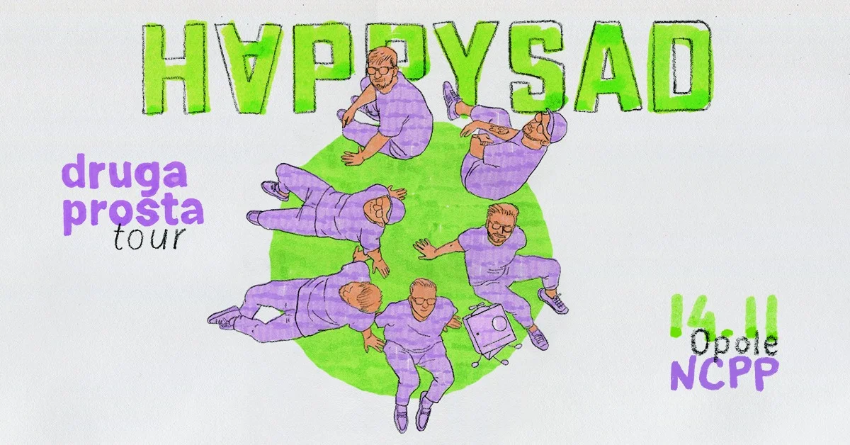 Grafika promocyjna wydarzenia Koncert zespołu Happysad w Opolu
