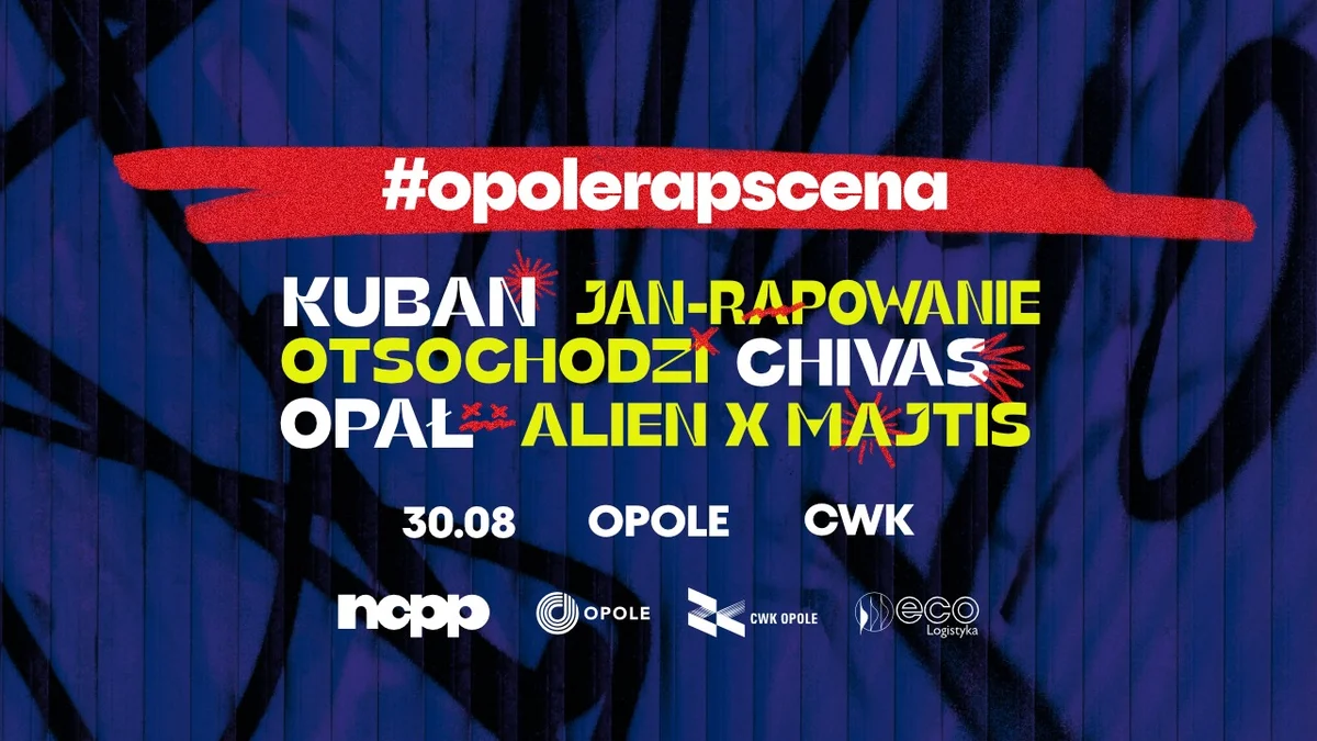 Grafika promocyjna wydarzenia Letni koncert rapowy w Opolu na terenie CWK