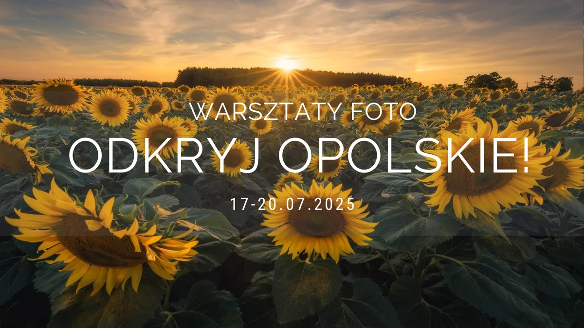 Grafika promocyjna wydarzenia Letnie warsztaty fotografii krajobrazowej w województwie opolskim