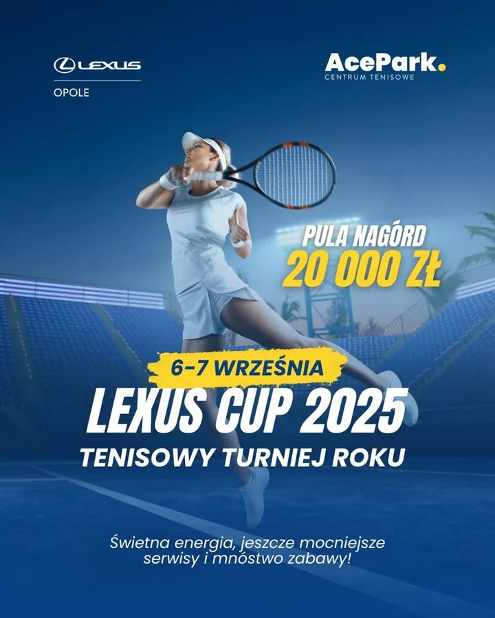Obrazek przedstawia grafikę promocyjną wydarzenia Turniej tenisowy w Opolu — Lexus Cup 2025