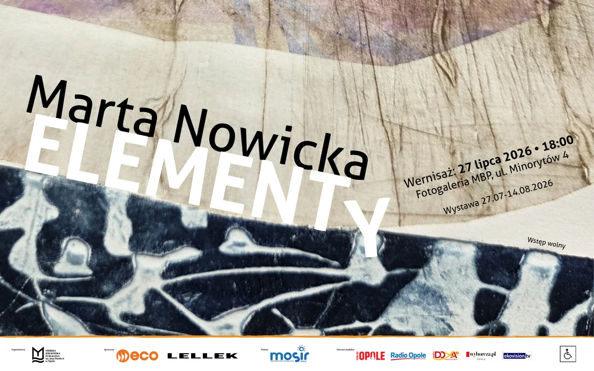 Grafika promocyjna wydarzenia Marta Nowicka – Elementy