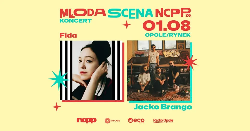 Grafika promocyjna wydarzenia Młoda Scena NCPP: Fida i Jacko Brango