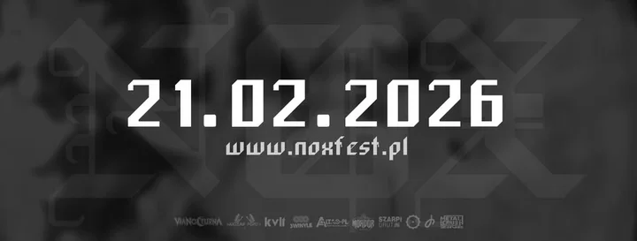 Obrazek przedstawia grafikę promocyjną wydarzenia Koncertowo-elektroniczne NoxFest 4 w Opolu