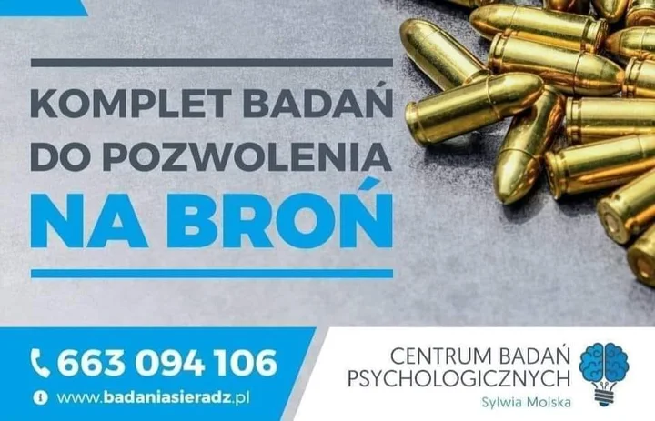 Grafika promocyjna wydarzenia Opole 13.12 — komplet badań do pozwolenia na broń