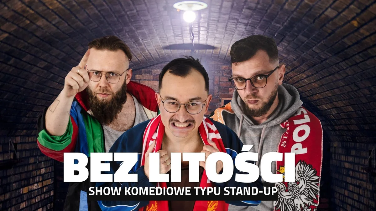 Grafika promocyjna wydarzenia BEZ LITOŚCI! Stand-up w Opolu