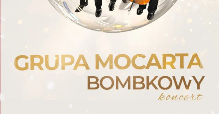 Obrazek przedstawia grafikę promocyjną wydarzenia Świąteczny koncert Grupy MoCarta w Filharmonii Opolskiej