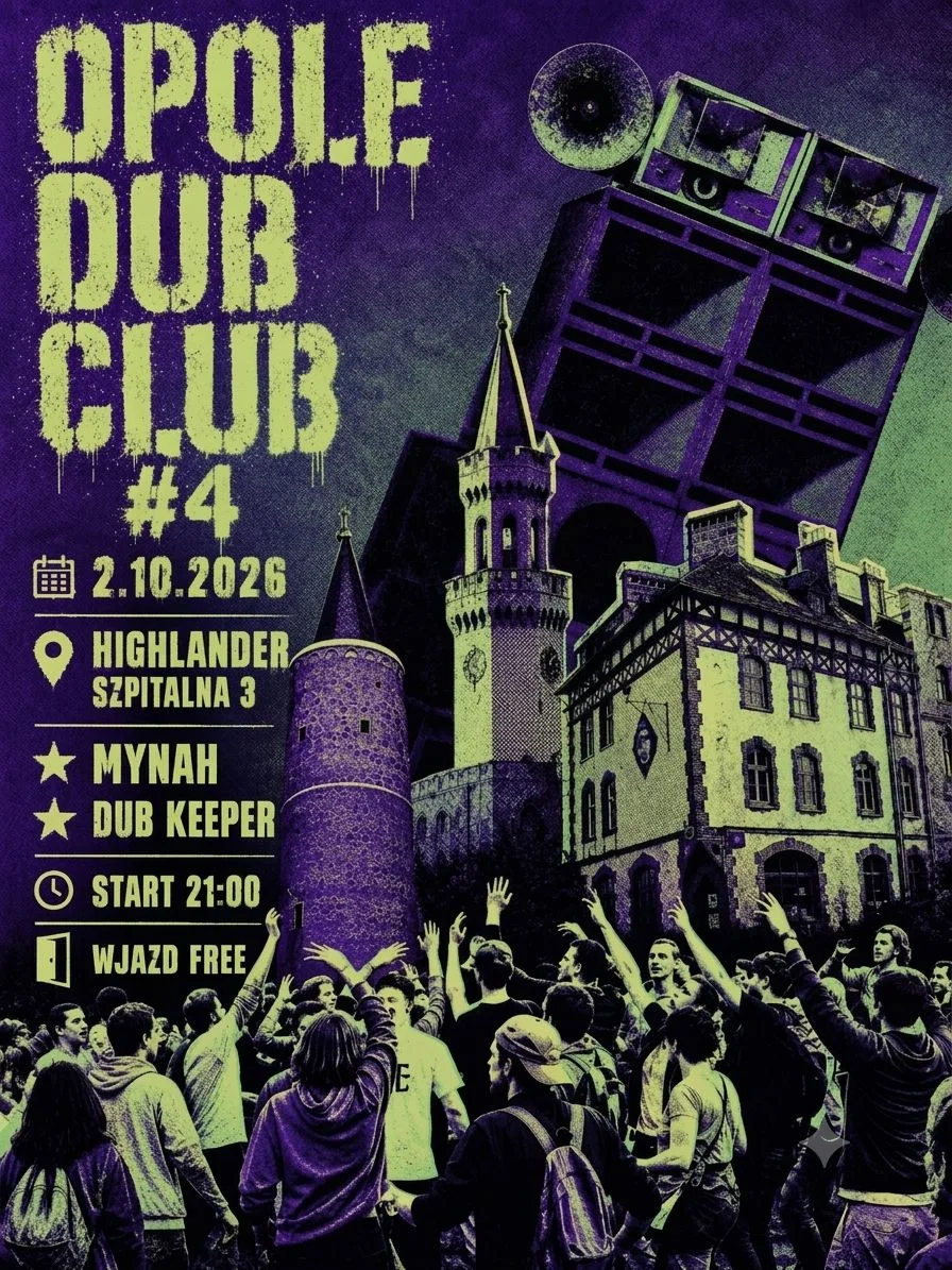 Grafika promocyjna wydarzenia Opole Dub Club #4: dubowe brzmienia