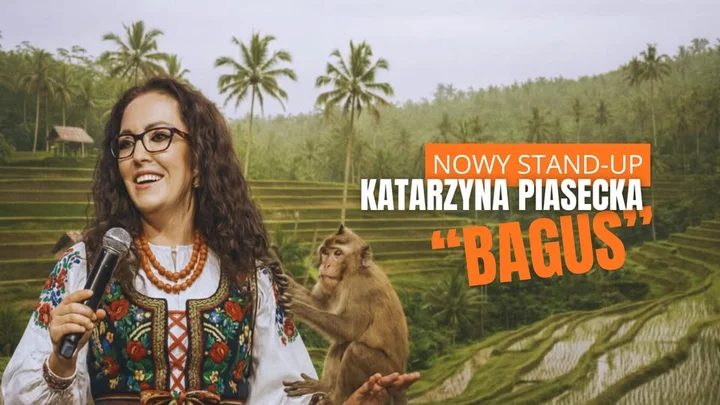 Grafika promocyjna wydarzenia Katarzyna Piasecka — nowy program stand-up „BAGUS” w Opolu