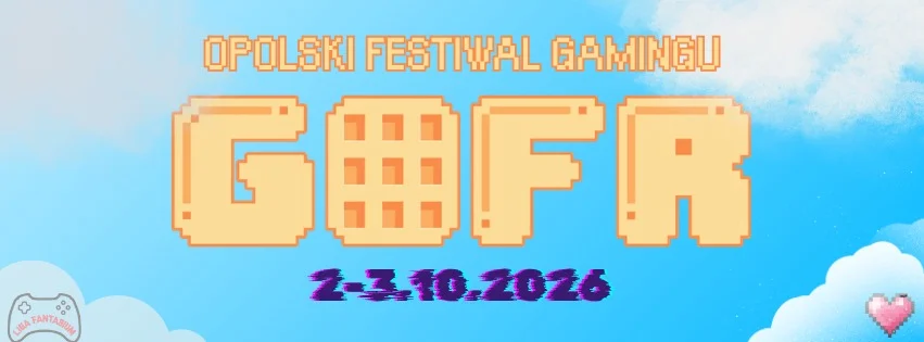 Grafika promocyjna wydarzenia Opolski Festiwal Gamingu GOFR: gry i game dev