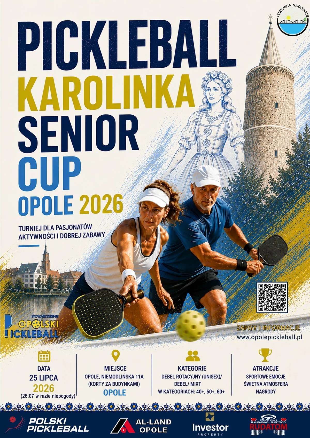 Grafika promocyjna wydarzenia Pickleball Karolinka Cup Senior Opole 2026 – zawody seniorów