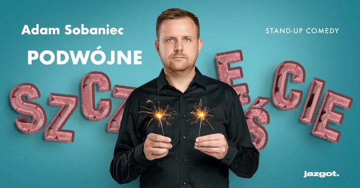 Grafika promocyjna wydarzenia Stand-up: Adam Sobaniec – Podwójne Szczęście w Opolu