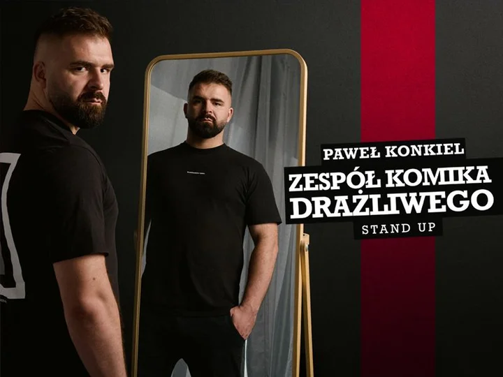 Grafika promocyjna wydarzenia Stand-Up Opole „Zespół komika drażliwego” — Paweł Konkiel