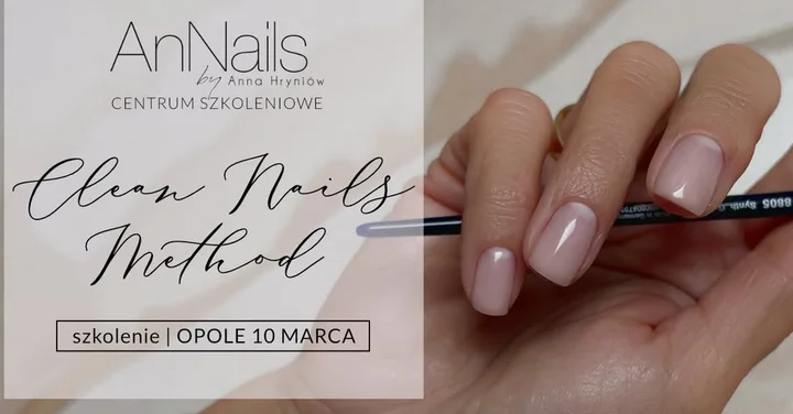 Grafika promocyjna wydarzenia Szkolenie Clean Nails Method — aesthetic & business chic dla stylistek paznokci
