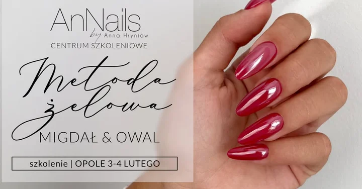 Grafika promocyjna wydarzenia Szkolenie Metoda Żelowa Migdał & Owal | AnNails Opole