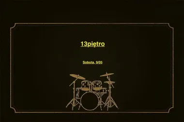 Grafika promocyjna wydarzenia 13piętro + support w San Diego Opole — koncert 9 maja 2026