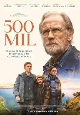 Grafika promocyjna wydarzenia Film 500 mil w Kinie Meduza