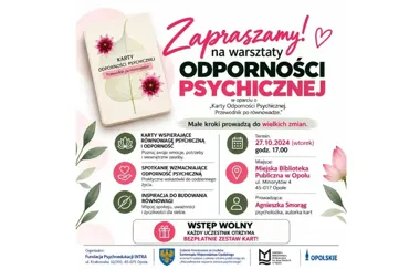 Grafika promocyjna wydarzenia Warsztaty odporności psychicznej