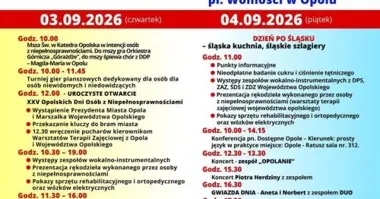 Grafika promocyjna wydarzenia XXV Opolskie Dni Osób z Niepełnosprawnościami na Placu Wolności