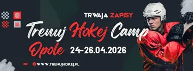 Grafika promocyjna wydarzenia Trenuj Hokej Camp Opole — weekendowy obóz hokejowy dla amatorów