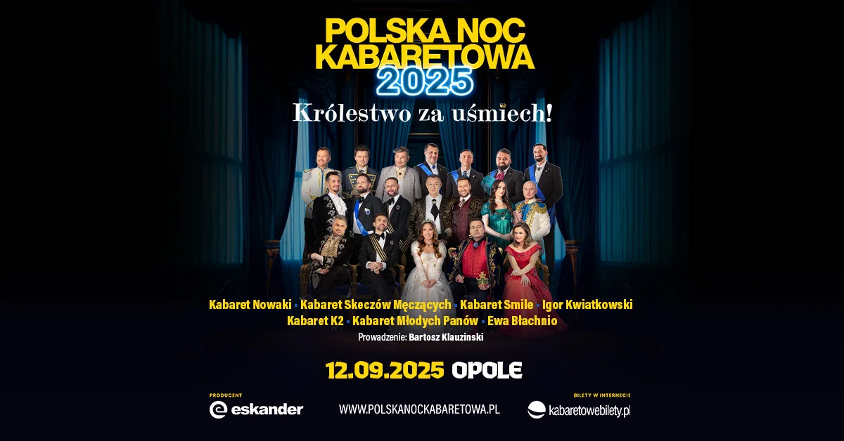 Grafika promocyjna wydarzenia Wieczór kabaretowy w Opolu – Polska Noc Kabaretowa 2025