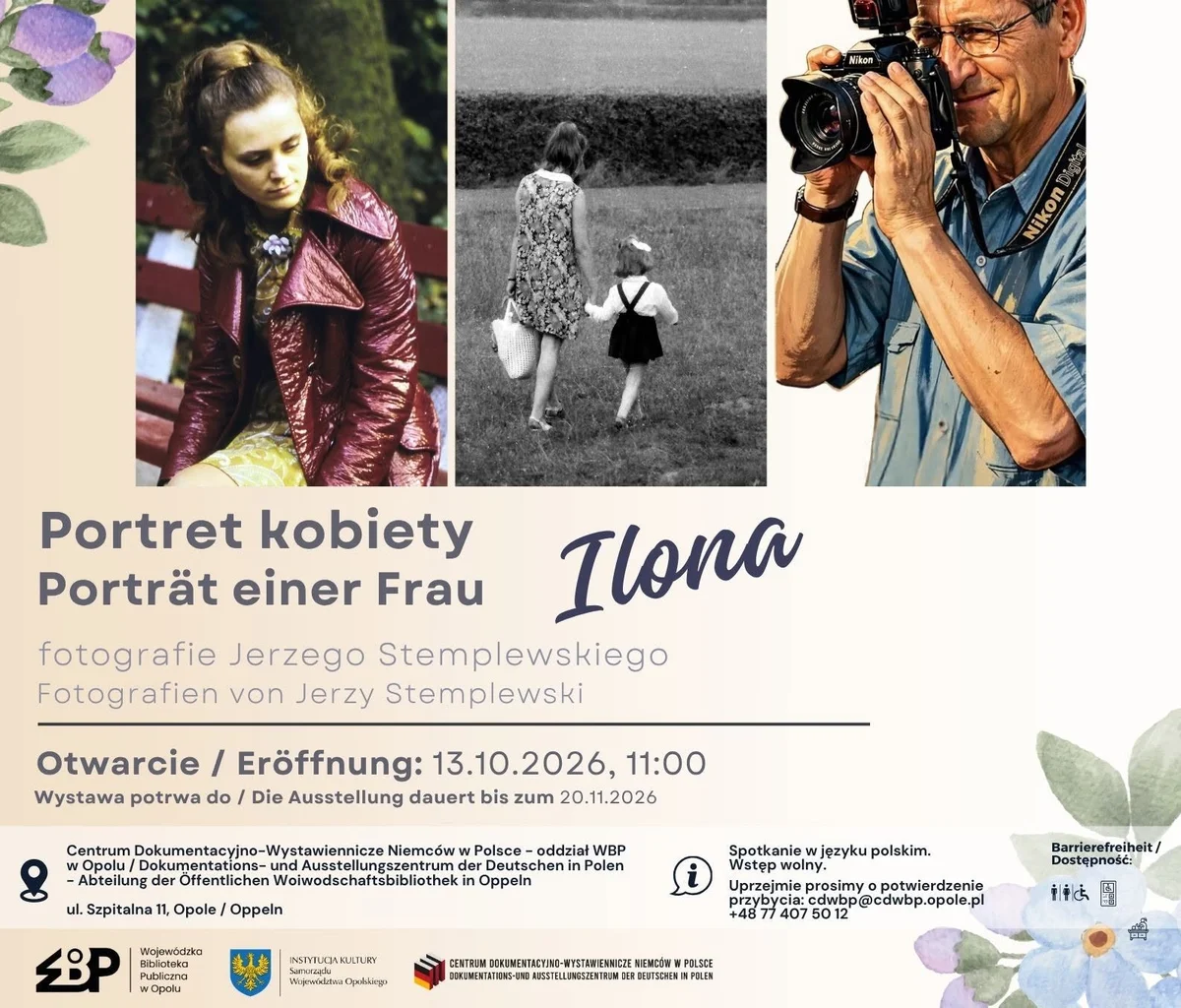 Grafika promocyjna wydarzenia Wystawa fotografii Jerzego Stemplewskiego w Opolu