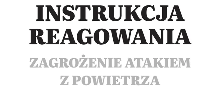 MSWiA przygotowało instrukcję na wypadek ataku z powietrza