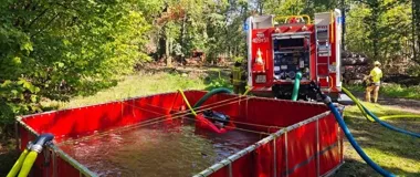 Wielki pożar lasu był tylko częścią scenariusza. Strażacy ćwiczyli w powiecie głubczyckim
