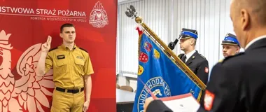 W Opolu padła rota ślubowania - nowy strażak dołączył do PSP