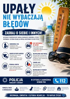 Upał zagraża nie tylko ludziom - Policja ostrzega przed tragedią