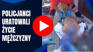 63-latek nie oddychał na schodach. Świadek i policjanci uratowali mu życie