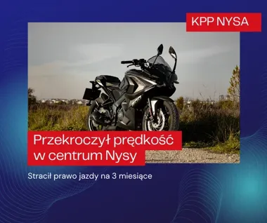 Nocny pęd przez centrum Nysy - 99 km/h i szybka blokada policji