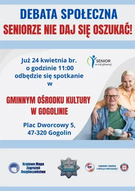 W Gogolinie szykują pułapkę na oszustów - seniorzy dostaną konkretne wskazówki